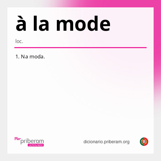 Significado de à la mode